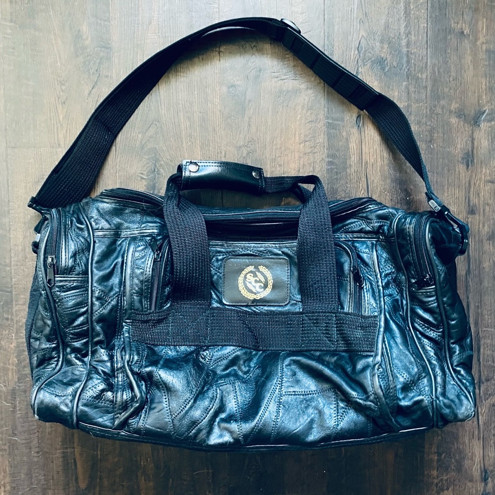 Vintage SCC Leather Weekender Bag